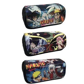 

Cute Naruto Cosplay Pencil Case Large Capacity Double Layer Zipper Pencil Case Bag Creative Cartoon Bag Stationery For School