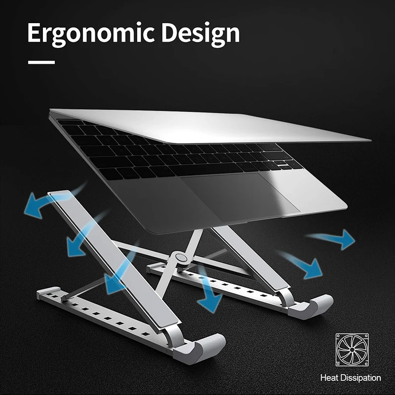 Подставка для ноутбуков и планшетов, регулируемый портативный держатель для стола для Ipad MacBook Air Pro Dell lenovo hp ASUS более 10-15,6 дюймов ноутбука