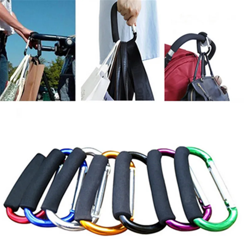 7Colors Baby Stroller Accessories Hook Stroller Organizer Shopping Hooks Pram Hanger For Baby Car Buggy Accessoire Poussette baby stroller cover for winter