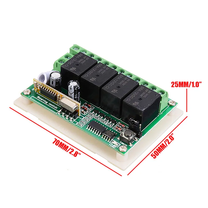 DC 12V реле с удаленным управлением приемник модуль 4 канала 433Mhz радио двери гаража