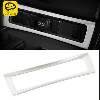 

CARMANGO for Nissan Patrol Y62 Auto Car Styling Cigarette Lighter Panel Frame Trim Stickers Covers Chrome Interior Accessories