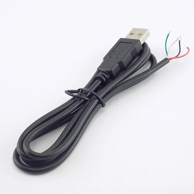 0,3/1/2 M DIY Micro USB A входящий штекер 4 Pin кабель для передачи данных, кабель разъем удлинителя Питание адаптер для usb-вентилятор устройств K08