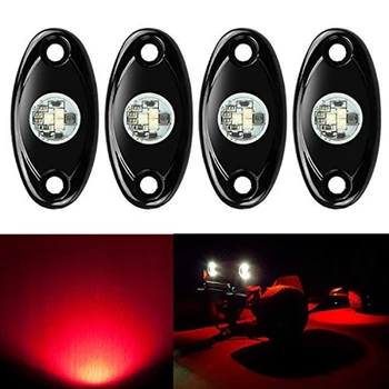 

4 Pods Led Rock Lights Kit, Waterproof Underglow Led Neon Trail Rig Lights For Car Truck ATV UTV Baja Raptor Offroad Boat Trail