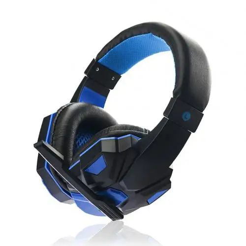 Black Blue No led 3,5 мм Игровые наушники, игровая гарнитура, Casque Gamer, стерео наушники с микрофоном, светодиодные игровые гарнитуры для ПК, компьютера, P S 4 - Цвет: Black Blue No led