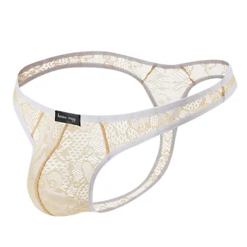 

Jaycosin New Men Low-waisted Briefs Sexy Transparent Lace Men's Underpants Underwear Male Underwears Sexy Men Underwear 2020