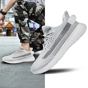 

Hot Sale Shoes Men Breathable Summer Men Sneakers Lace-up Mens Casual Shoes Comfortable Walking Lightweight Large Size 38-48