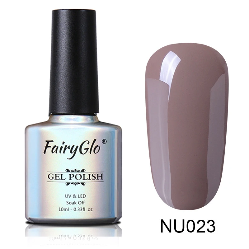 NU023 FairyGlo 10 мл розовый лак для ногтей УФ Гель-лак удаляемый путем отмачивания лак Декоративный Лак для ногтей Vernis полу Перманентный лак для ногтей УФ-гель лак - Цвет: NU023