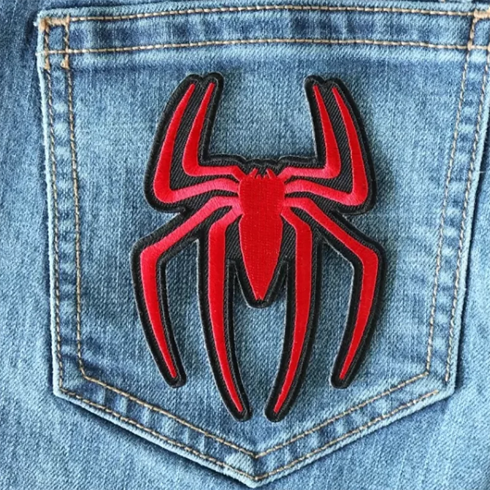 Écusson brodé thermocollant Brodé Spiderman Toile d'Araignée