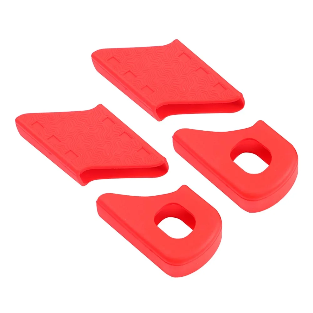 Red Twill Защитная крышка для шоссейного велосипеда с фиксированной передачей, аксессуары для сапог, велосипедная крышка шатуна, полезная силиконовая велосипедная крышка - Цвет: Red Twill