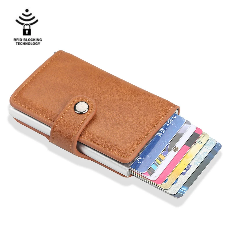 Новинка Rfid анти магнитные держатели для карт умные кошельки мужской кошелек из