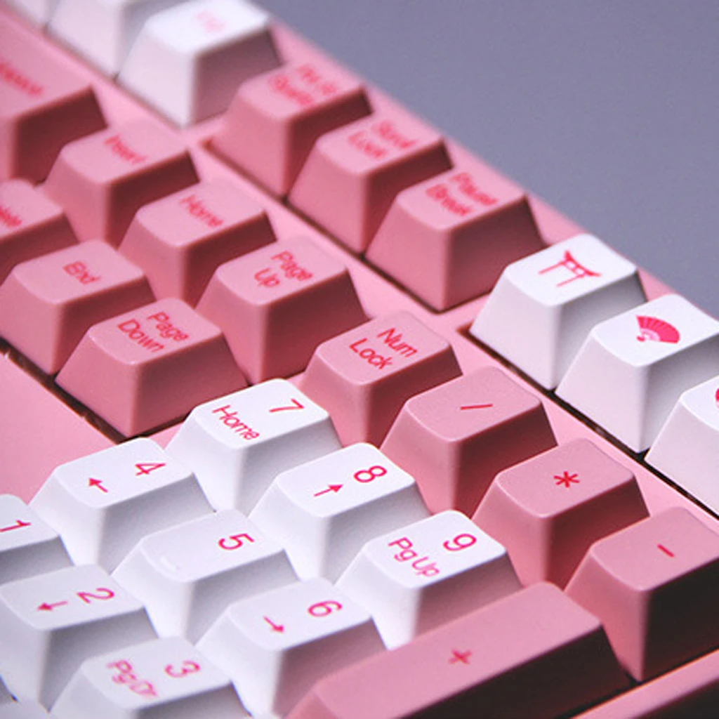 OEM Profile Thick PBT Keycap set for Mechanical Gaming Keyboard, 12.59x6.29x1.77inch