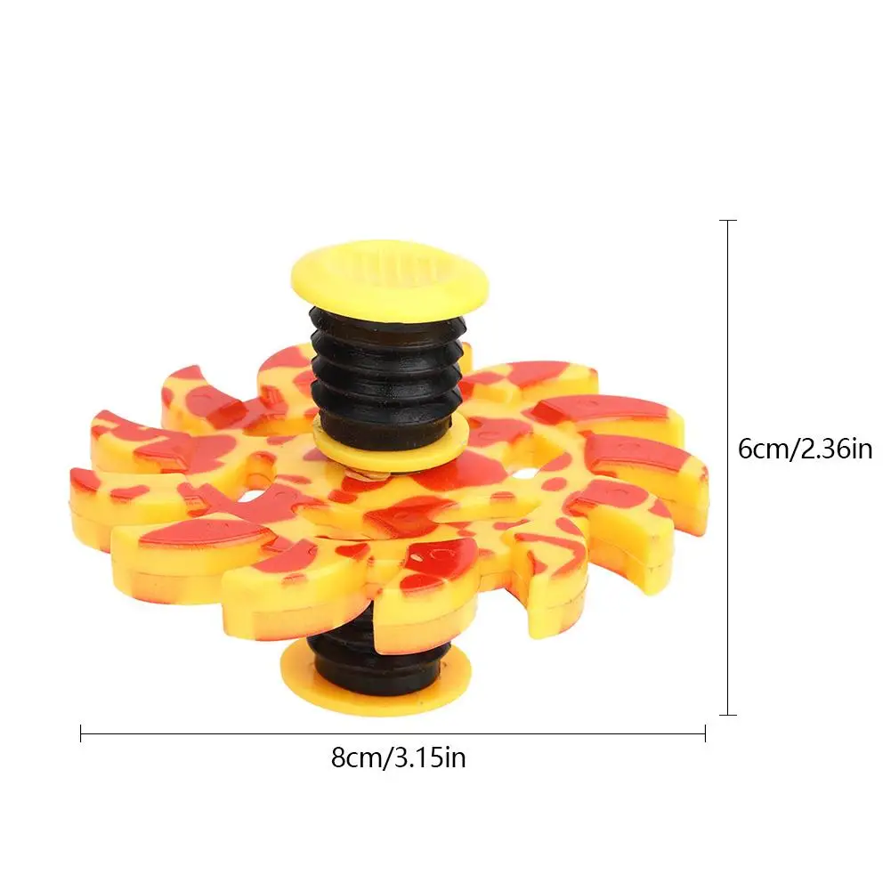 Hot Children Toy Bounce Fingertip Gyro Plastic Rotating Elastic Decompression Toy Gyro Plastic Handle Kids Gyro Toy Power