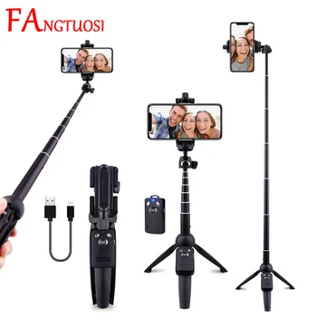 

FANGTUOSI Wireless bluetooth Selfie Stick Portable Extendable Foldable Tripod monopods With USB charging remote control