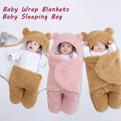 Baby Sleeping Bag Newborn Baby Wrap Blankets Soft Receiving Blanket Envelope Sleepsack Thicken Cocoon Infant Sleep Wrap Swaddle