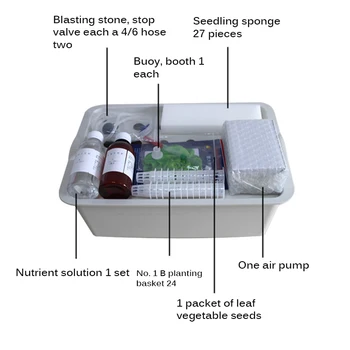 

220V 24 Holes Water Hydroponic Systems Kit Nursery Pots Soilless Cultivation Box Plant Seedling Grow Box Garden Tools