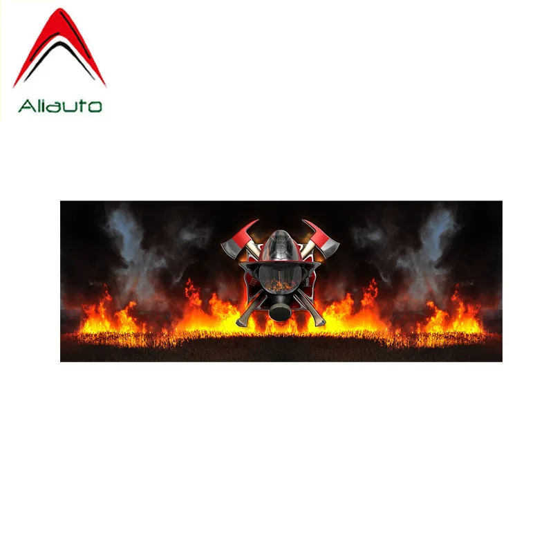 Aliauto Personality Car Sticker Fire Department Rescue Firefighters PVC Waterproof Sunscreen Anti-UV Decal 14cm*5cm | Автомобили и
