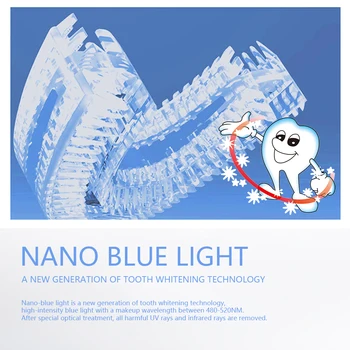

360 Degrees Sonic Electric Toothbrush U Type Teeth Whitening Blue Light Replacement Toothbrush Heads