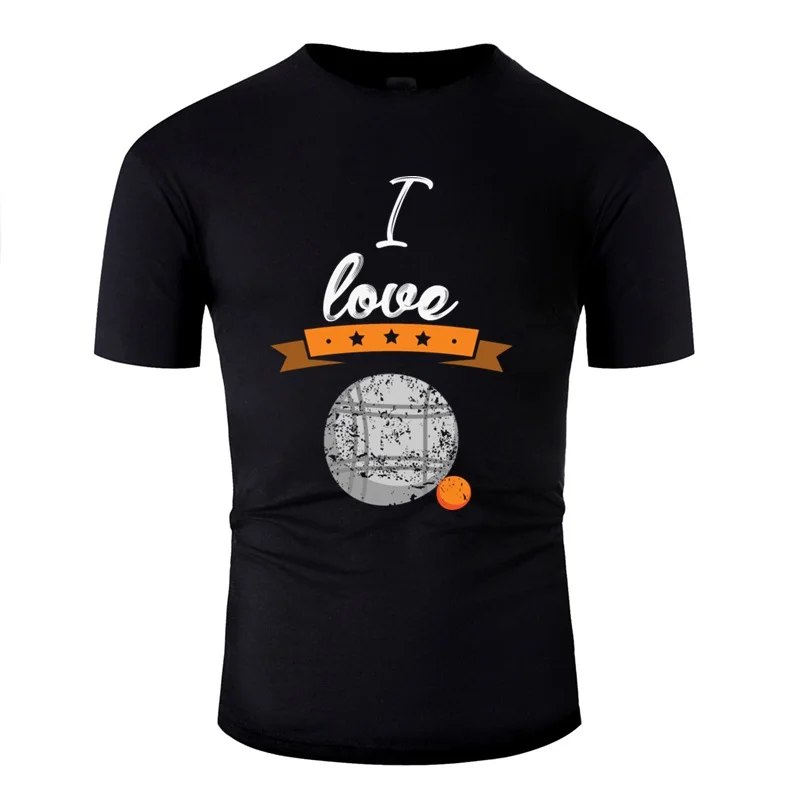 Винтажная футболка с надписью I Love Boule Petanque подарок Франции мужские хлопковые