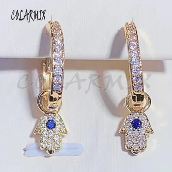 

5 Pairs Hand shape dangle earrings Crystal dangle earrings crystal accessories for women 50874