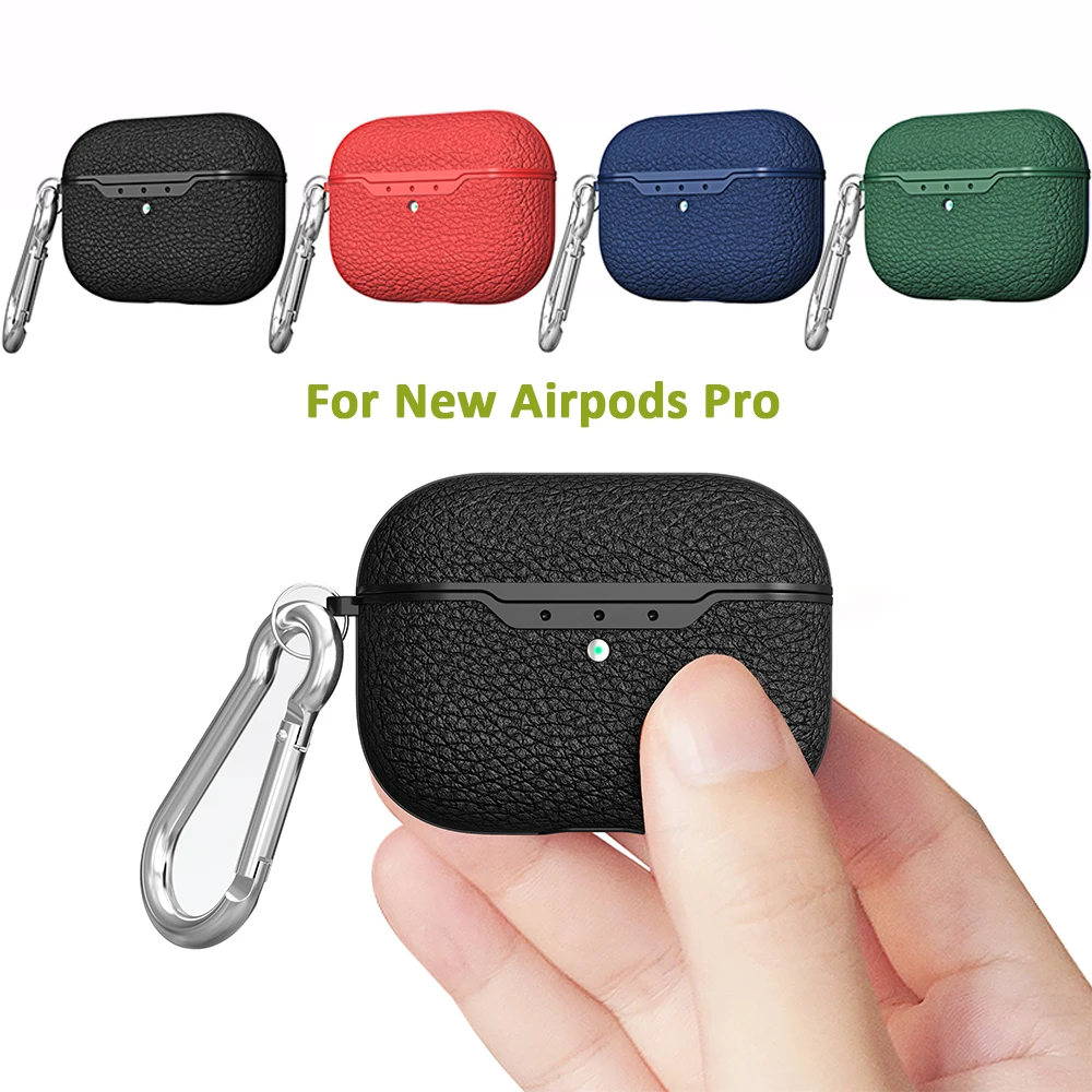 Новый Litchi защитный чехол для AirPods Pro наушников зарядная коробка с подвесным
