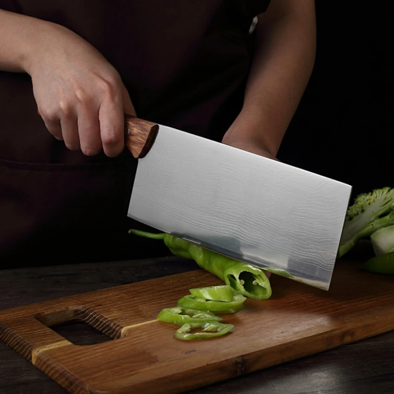 

Japan Kitchen Chef Knives Wood Handle Meat Fruit Vegetable Fish Butcher Knife Chinese Cleaver High Carbon Knives Cleaver Knife
