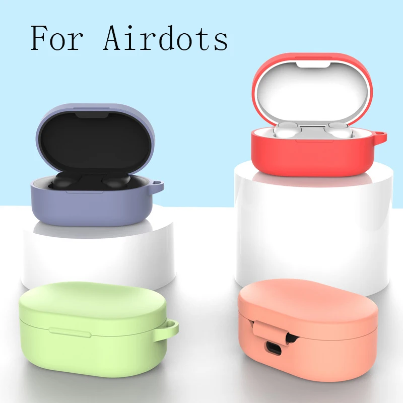 Для Redmi Airdots TWS bluetooth-гарнитура милый Силиконовый Футляр для наушников для Xiaomi Airdots зарядный чехол Корпус Крышка гарнитура чехол