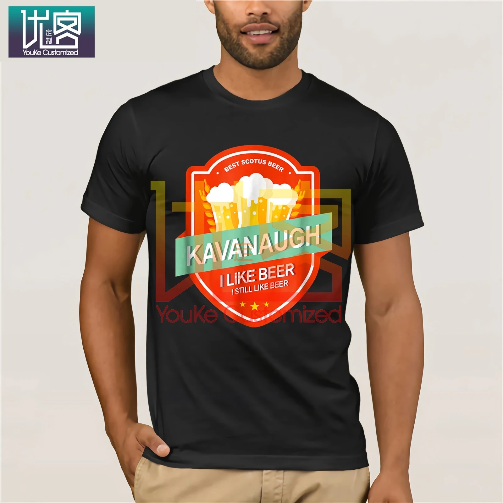 Pro Trump Kavanaugh Shirt I Like Beer Humor Tee 100% Cotton Tops Graphic Amazing short sleeves unique | Мужская одежда