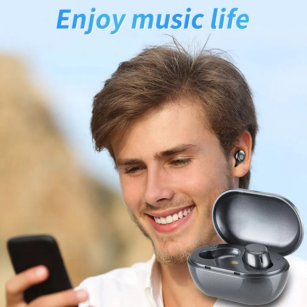 Wireless Sports Headphones BT 5 0 Earphone with Charging Case for Sport Gym Fashion Sports Multi function Big Battery