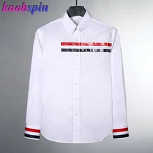 Простая рубашка из чистого хлопка, Мужская модная приталенная рубашка с длинным рукавом, Мужская Повседневная деловая рубашка черного и красного цвета, большие размеры M-2XL