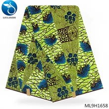 LIULANZHI хлопок принты Африканский Воск Лимон Зеленый Африканский стиль настоящий воск Ткань 6 ярдов за штуку ML9H1652-1663