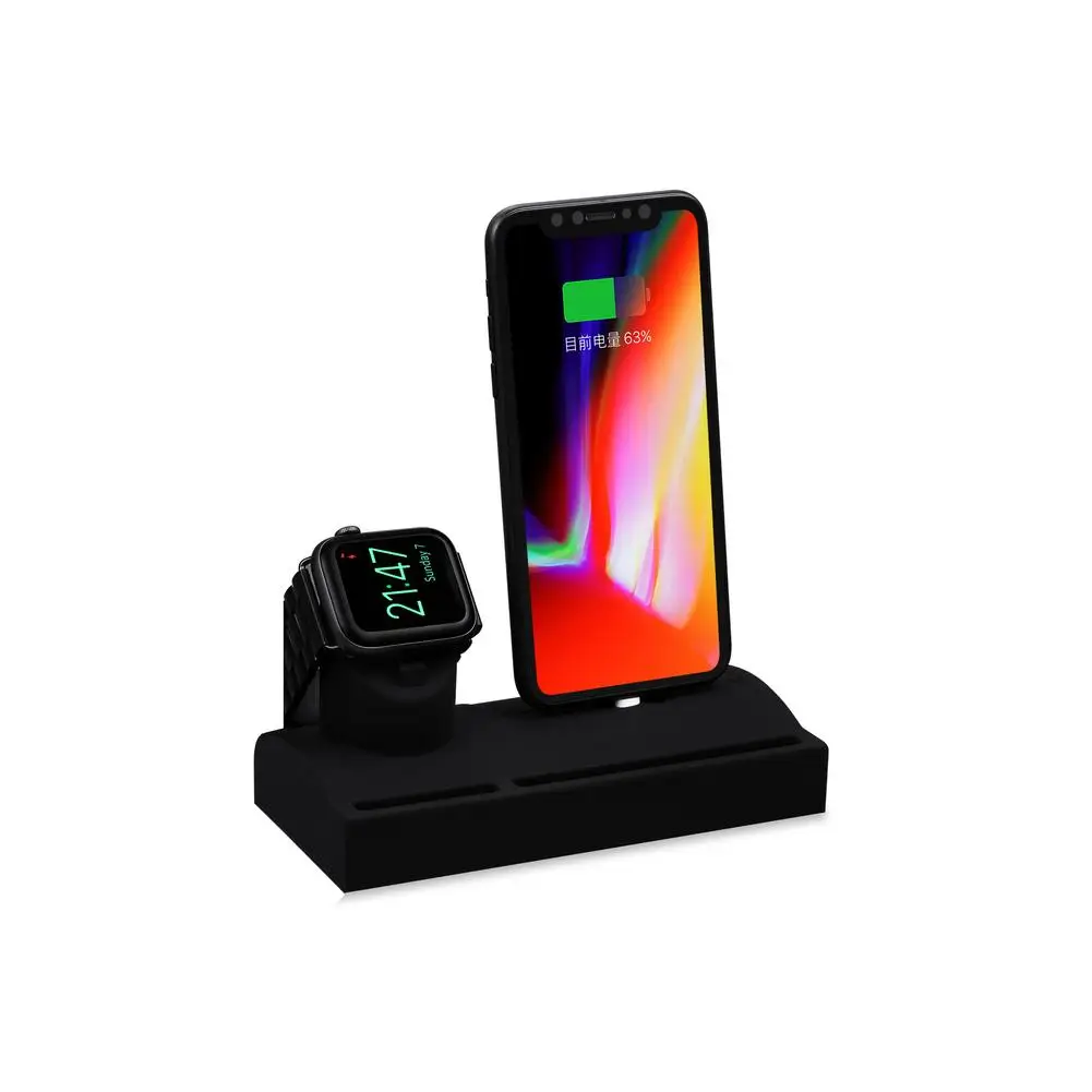 

Hot Sale Silicone Stand Base For Iwatch5 IPhone11 Pro Max Convenient Charging Stand High Quality Fast Delivery