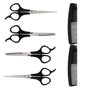 

6pcs Hairdressing Hair Scissors And Haircut Combs Set Professional Hair Cutting Scissors Barber Haircut Shears Styling Tools
