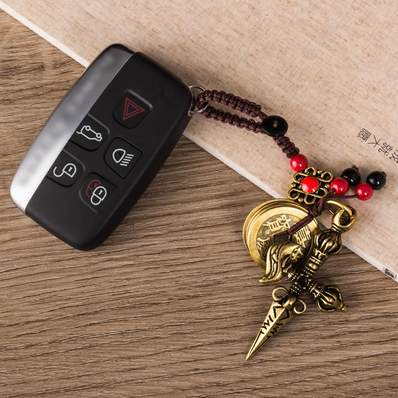 Brass pestle keychain pendant (5)