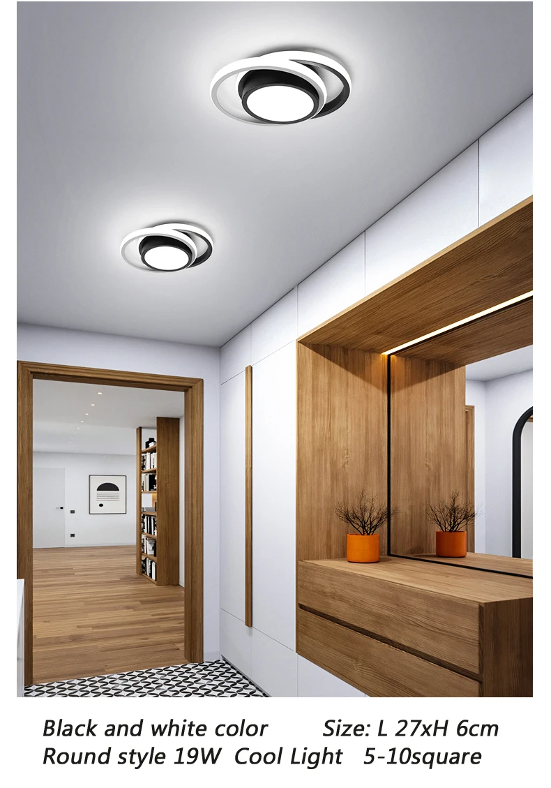 Modern LED ceiling lights for kitchen corridor night corridor balcony entrance Round / square modern LED ceiling lamp for home
