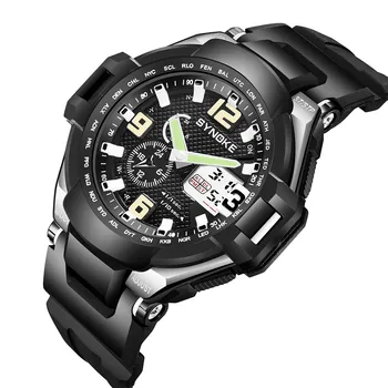 

Men Boy Student Electronic Sports Watch часы мужские Fashion Multi Function LED Watch Two Time Creative Watch erkek kol saati