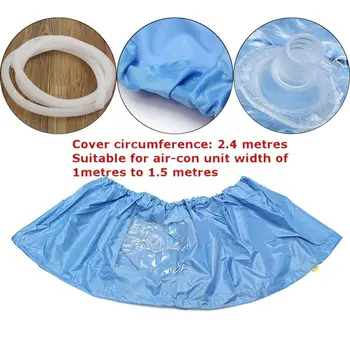 

New 4 Styles Air Conditioner Cleaning Dust Washing Cover Clean Waterproof Protector, #4 Blue(For Perimeter 2.4M 1P-1.5P)