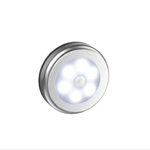 Коридор лестница ночной Светильник датчик движения светильник 6 светодиодный светильник кухонный шкаф спальня шкаф магнитный беспроводной светильник