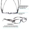 Turezing Reading Glasses Fashion Color Frame Decorative Eyeglasses Spring Hinge HD Presbyopia Optical Eyewear 0~600 3