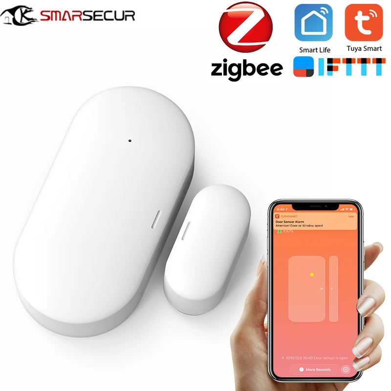 Tuya Zigbee датчик двери/окна контактов система сигнализации для умного дома