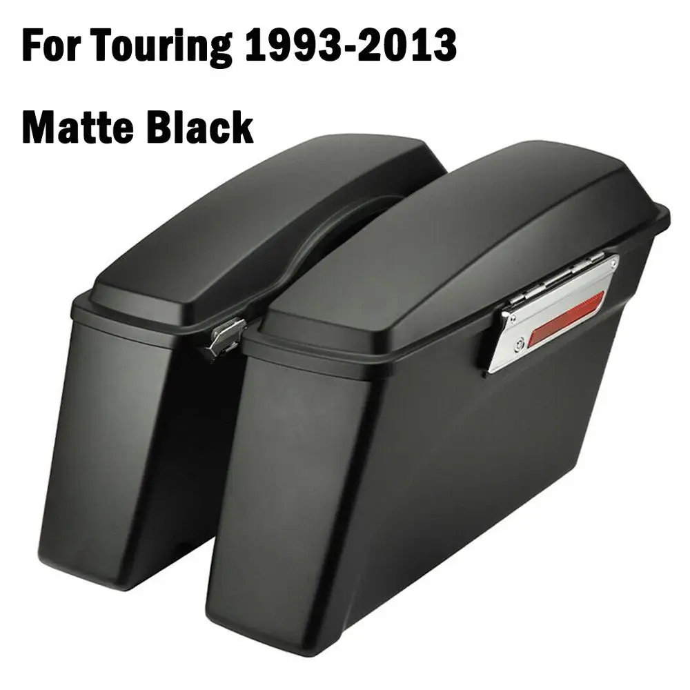 Мотоциклетные жесткие седельные сумки для багажника для Harley Touring Road King Street Electra Glide Box багажный инструмент седельная сумка чехол 1993-2013