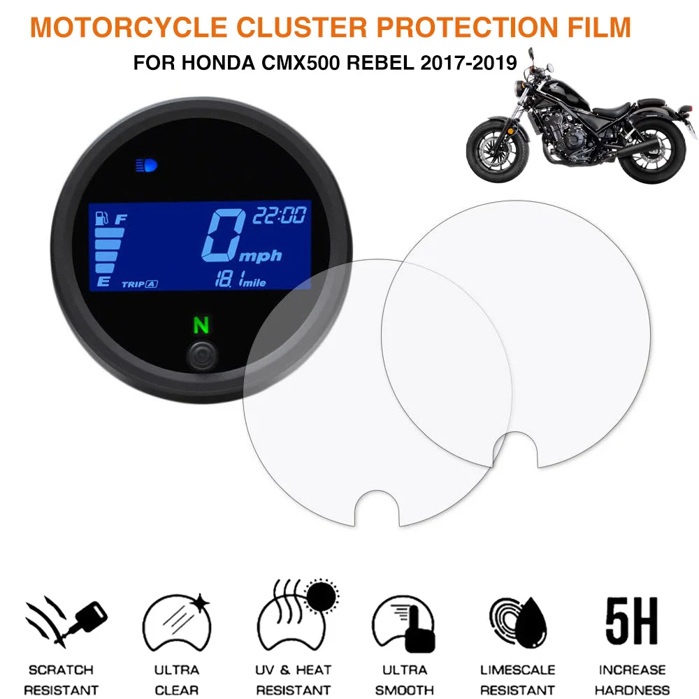 

Motorcycle Cluster Scratch Protection Film Screen Protector For Honda CMX500 Rebel 2017-2019