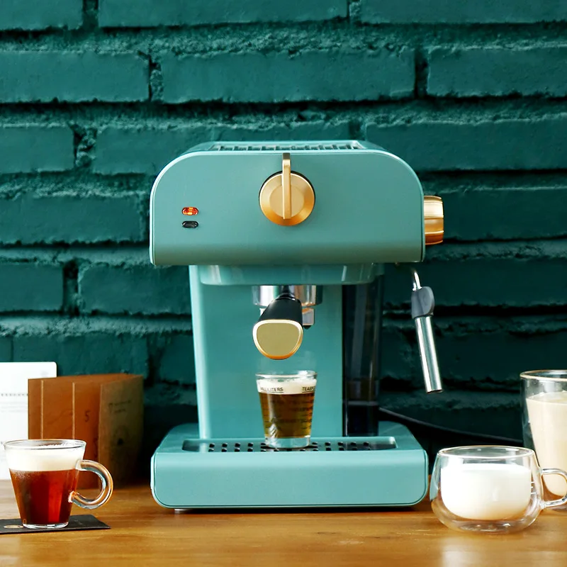 

Automatic Espresso Coffee Maker with Built-In Milk Frother Cappuccino and Latte Coffee Maker Vintage Design Coffee Machine