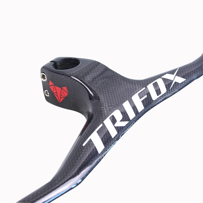 RED TRIFOX MTB велосипедный стояк-17 градусов однообразный Интегрированный руль со стержнем 3 к черный глянцевый 600-800 мм углеродный MTB руль - Цвет: RED