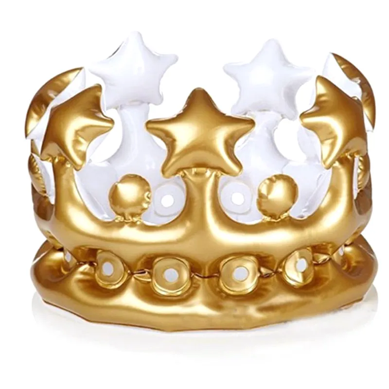 

1pc Creative Personalized Inflatable Crown Inflated Hat Event Festival Supplies Stage Props Children Kids Birthday Party Decoras