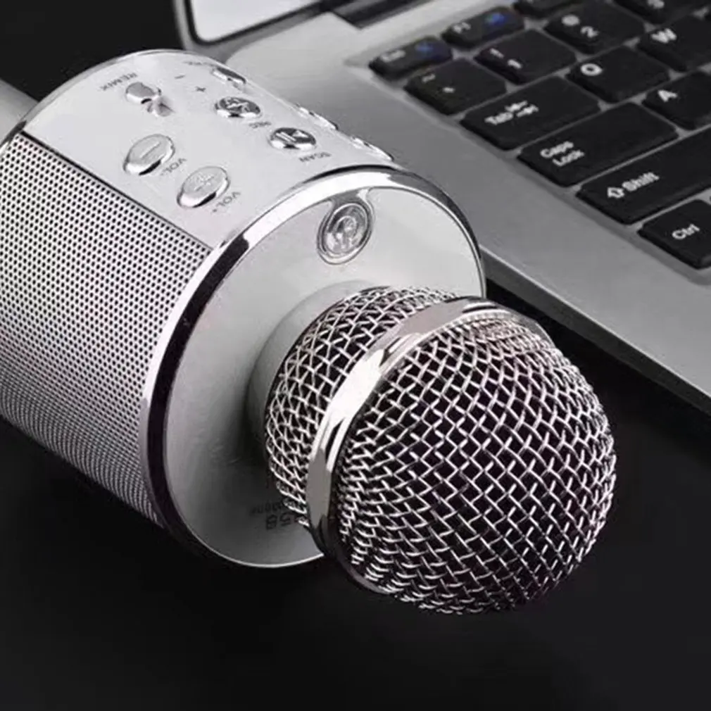 Bluetooth Karaoke Microphone Wireless Microphone Professiona Speaker Handheld Microfone Player Singing Recorder Mic