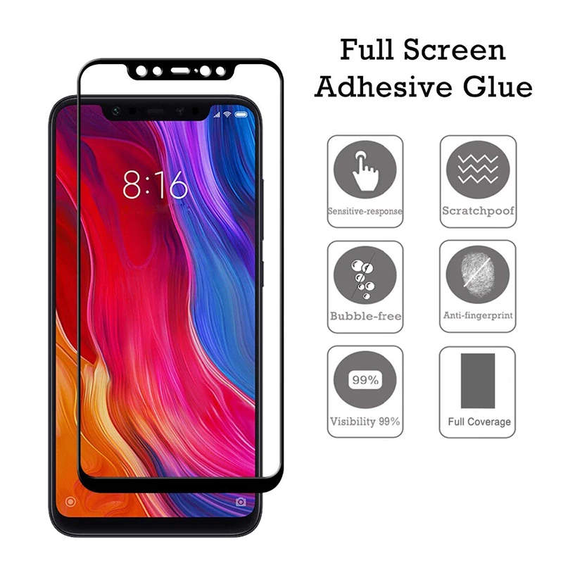 2-Pack-Premium-Tempered-Glass-Screen-Protector-Xiaomi-Mi-8-Lite-Mi-9-SE-M9-Full