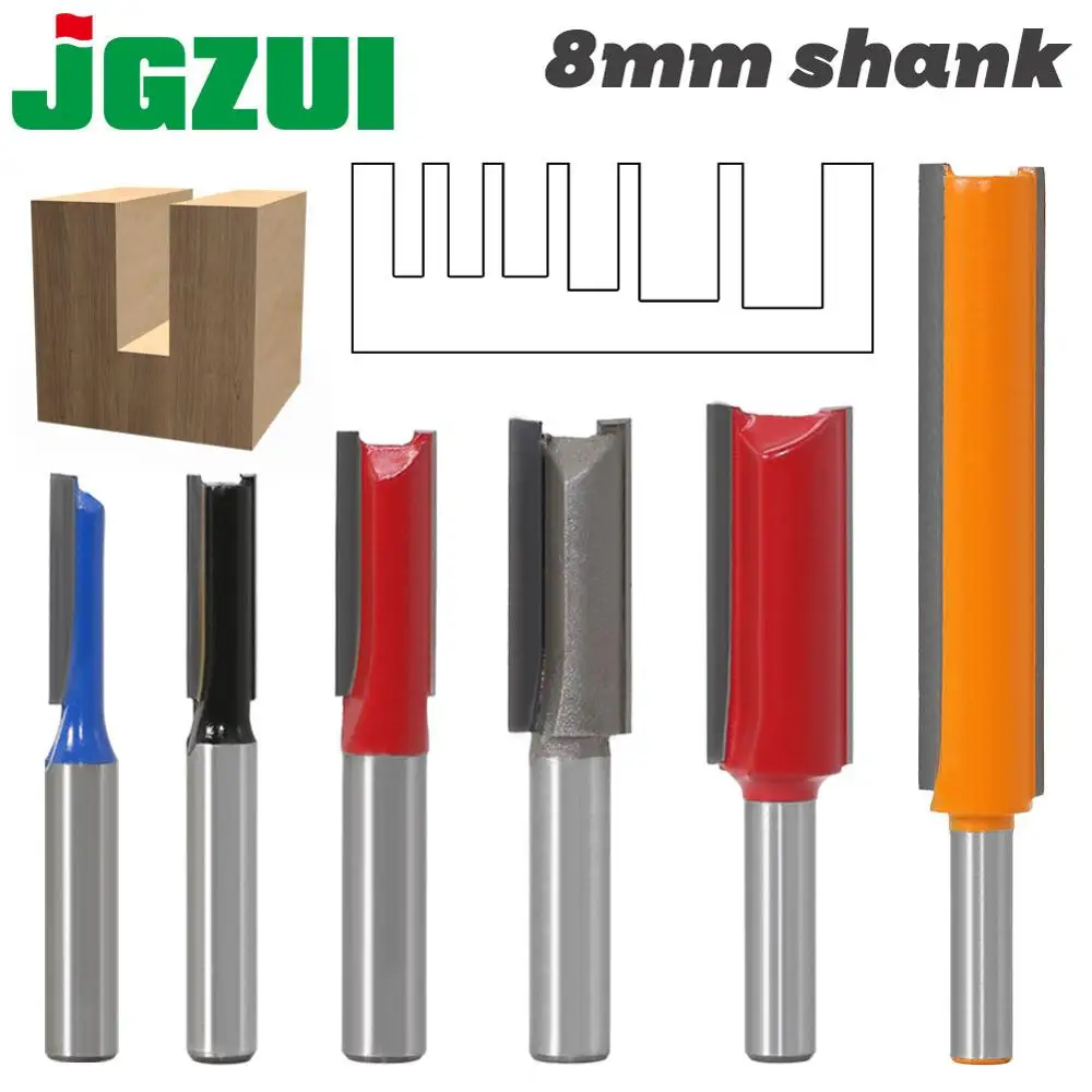 1pcs 8mm Shank 2 flute straight bit Woodworking Tools Router Bit for Wood Tungsten Carbide endmill milling cutter|Milling Cutter| - AliExpress