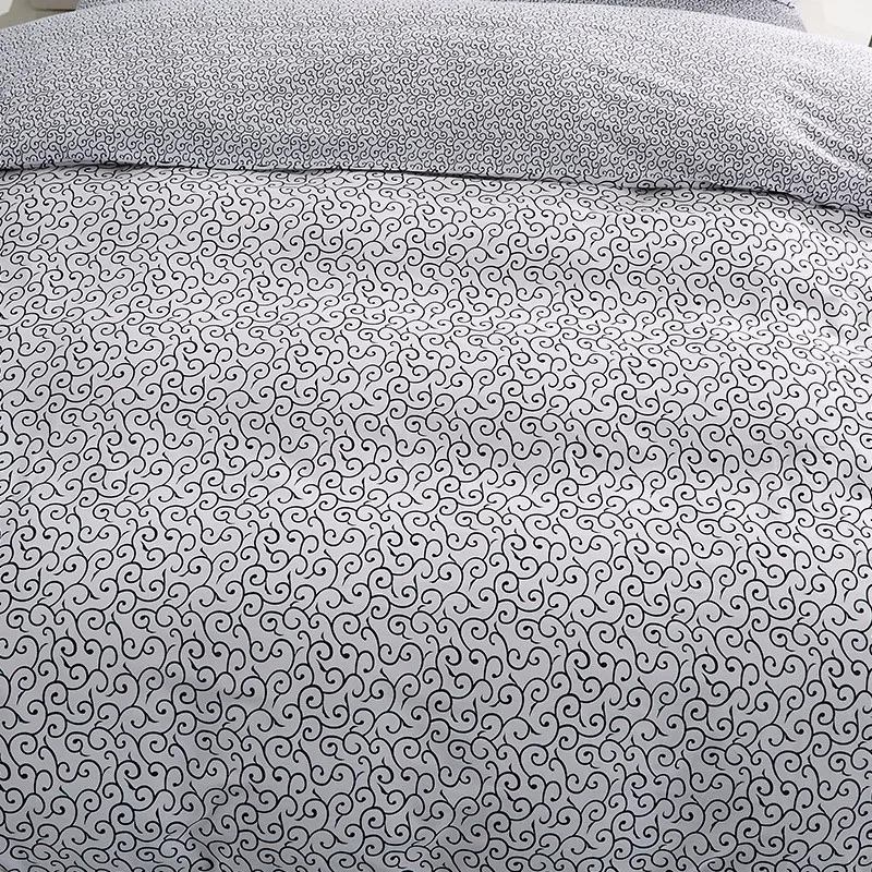 Solstice домашний текстиль черно-белая звезда сетка в полоску хлопок 4 шт. набор постельного белья пододеяльник плоский лист наволочка постельное белье