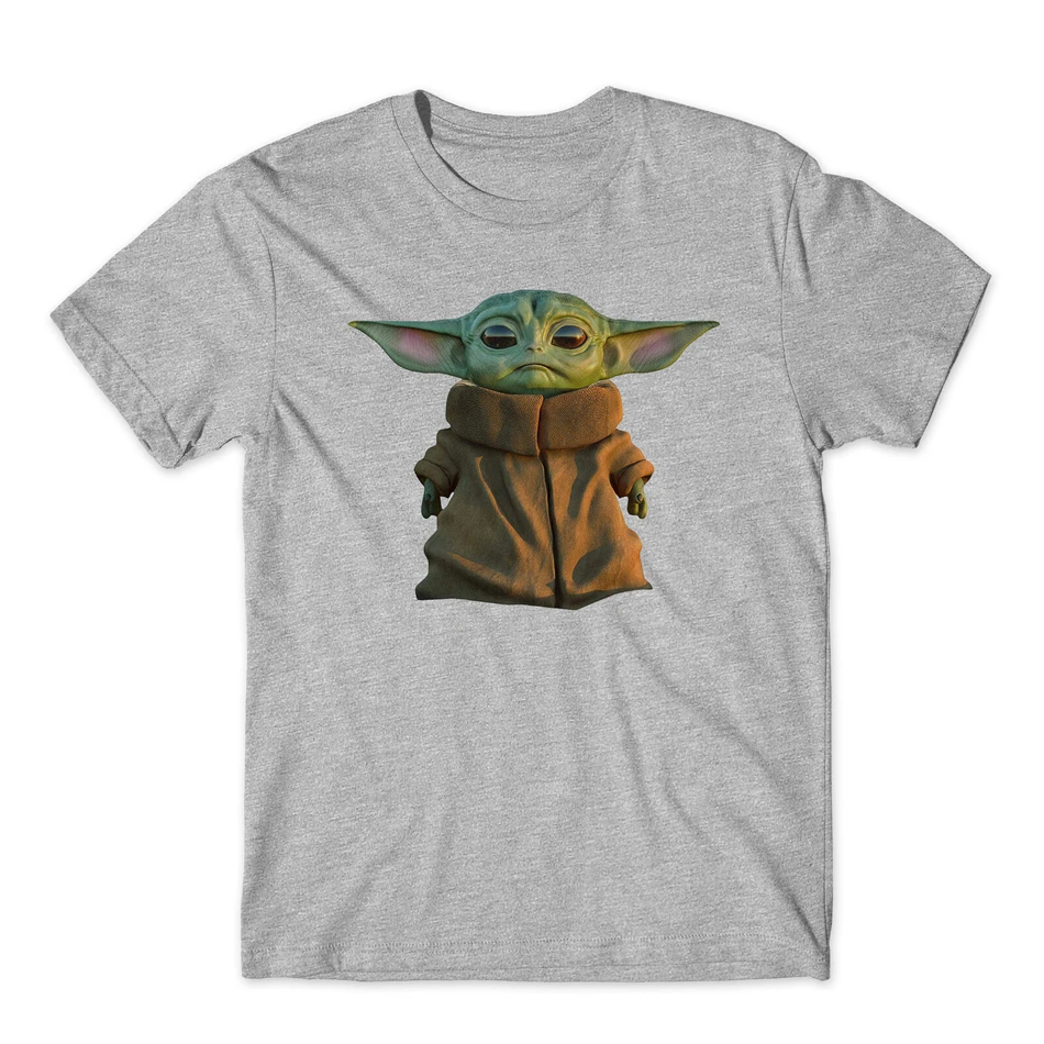Cute Baby Yoda T-Shirt Mandalorian Star Fan Unisex Mens Stylish Custom Tee Shirt | Мужская одежда