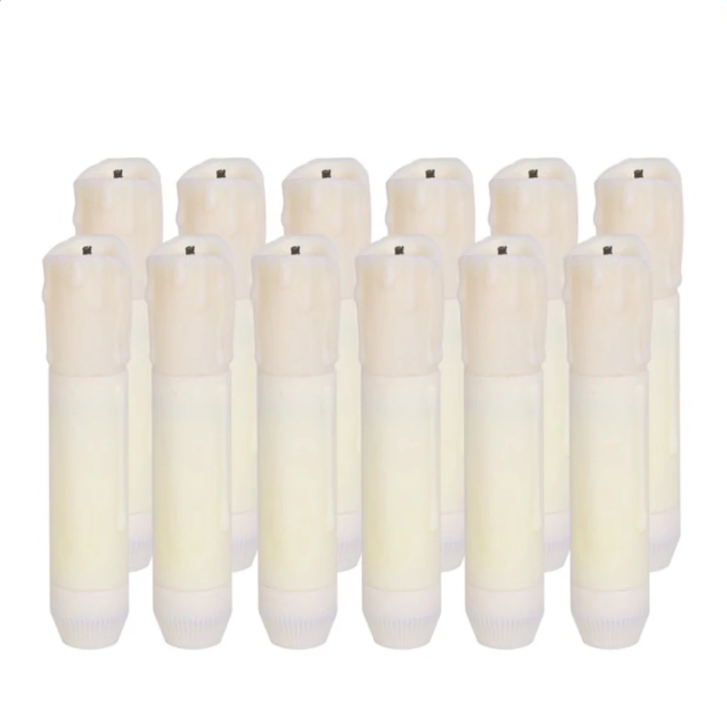 Long Electric LED Candle Flameless Taper Candle for Party Decoration_ Warm White Electric LED Taper Candles Flameless Candle